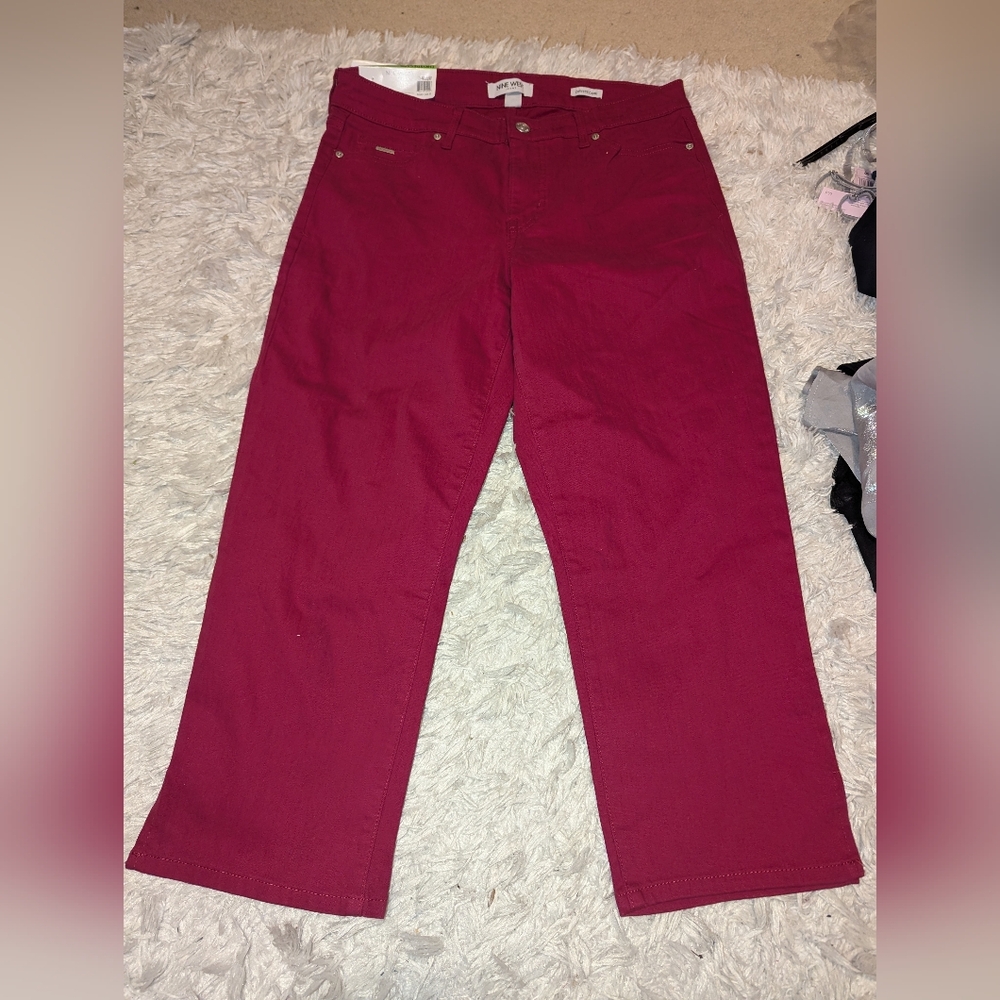 Nwt Nine West Red Women's Pants Sz 10